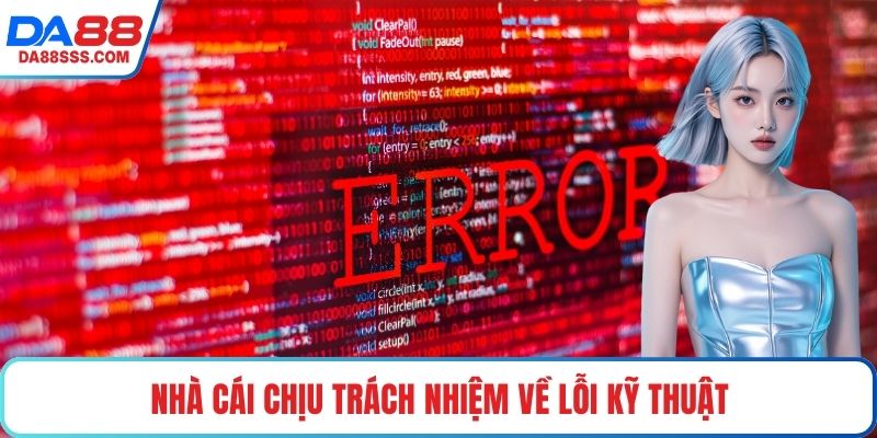 Nhà cái chịu trách nhiệm về lỗi kỹ thuật